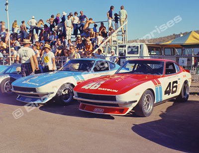 BRE 240Z Team Cars at Phoenix Raceway 1971