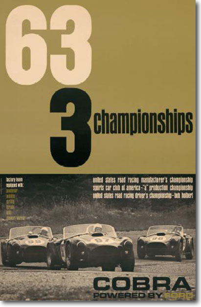 The first Cobra poster commemorated 1963 Championships (22