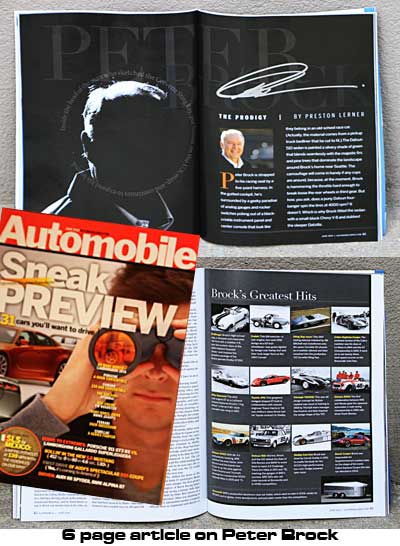 Peter Brock Feature Story in Automobile magazine (includes shipping)