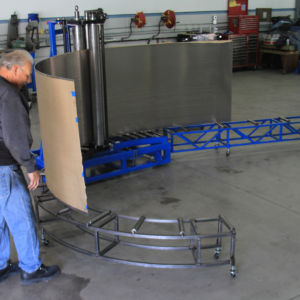 BRE 510 Truescale 1-43rd die-cast models 029a Custom roller for bending nose sheet for Aerovault trailer