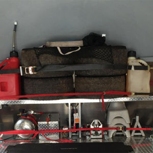 storage best storage use of enclosed Aerovault trailer nose shelf