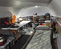 It’s 30 degrees at TWS this morning but I’m toasty with my heater, oatmeal & coffee in my awesome Aerovault! Not many folks here last night – go figure. Scotch and cigar with last nights’ full moon and an outdoor propane heater was peaceful. All the best! camping in the aerovault