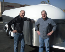 You guys were 100% right! The Aerovault tows like there's nothing there. I could not detect any inputs from the trailer being transferred to my tow vehicle. Even passing big rigs at 70 mph I couldn't feel the air disturbances that I always had with my previous trailers. Peter really knows his stuff. Ernie, CA owner taking delivery of aerovault