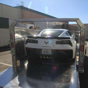 One of the widest cars we’ve run into is a 2016 Corvette Z06. Corvette in Aerovault