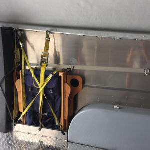 folding chair in storage channel storage channel in aerovault