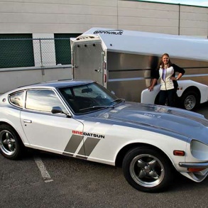 Gayle with 240z and Aerovault