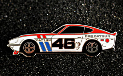 BRE Datsun 240z Cloisonné lapel/hat pin (with case)