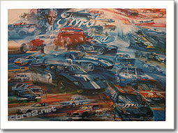 GEORGE BARTELL art BMW All Series Cars 22"x17" signed by artist George Bartell 