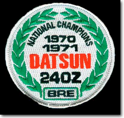 BRE 240Z National Champions Embroidered Patch