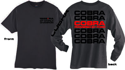 Smoke Gray COBRA COBRA COBRA t-shirt (long or short sleeve)