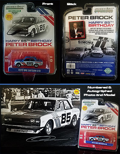 Celebrate Peter Brock's 85th B-Day with this Exclusive numbered/autographed model & photo