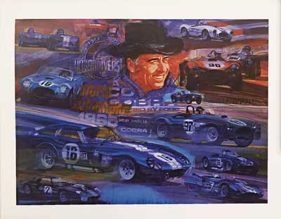 Shelby Portrait with Fords Poster Art by George Bartell (30