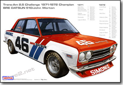BRE Datsun 510 with complete race statistics (19